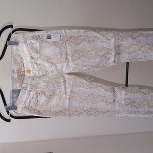 7 for all mankind skinny jean leggings gold. NWT.